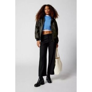 Geel Women's $167 Black Everything Wide Leg Cargo Utility Low Rise Ankle Pant XS